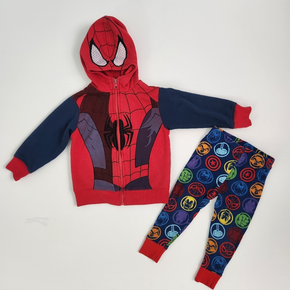 Marvel Spiderman‎ Kids Hoodie + Pants Bundle Size 2T
